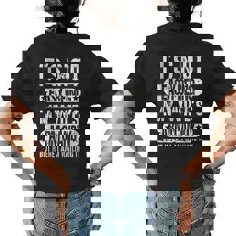 Its Not Easy Being My Wifes Arm Candy But Here I Am Nailin Womens Back Print T-shirt | Mazezy