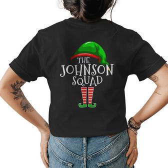 Johnson Squad Elf Group Matching Family Name Christmas Gift Womens Back Print T-shirt - Seseable