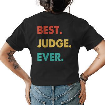 Judge Profession Retro Best Judge Ever Womens Back Print T-shirt - Seseable