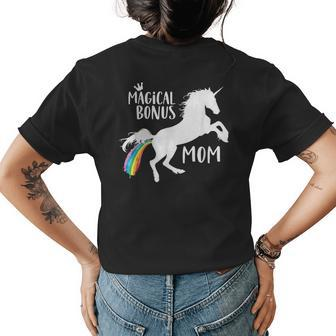 Magical Bonus Mom Unicorn Stepmother Best Stepmom Ever Gift Womens Back Print T-shirt - Seseable