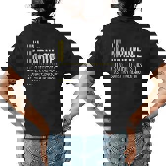 Marlowe Name Gift Im Marlowe Im Never Wrong Womens Back Print T-shirt - Seseable