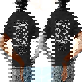 Melanoma Cancer For Dad Melanoma Awareness Women's Crewneck Short Sleeve Back Print T-shirt - Thegiftio