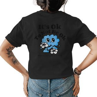 Mental Health Matters Cloud Flower Mental Health Awareness Womens Back Print T-shirt | Mazezy