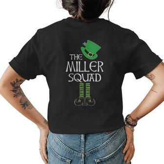Miller Name Gift The Miller Squad Leprechaun V2 Womens Back Print T-shirt - Seseable