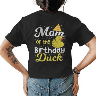 Mom Of The Birthday Duck Boy Rubber Duck Birthday Girl Women's T-shirt Back Print | Mazezy