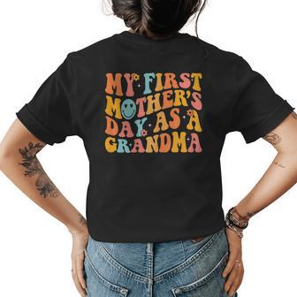 My First Mothers Day As A Grandma Mothers Day 2023 Grandma Gift For Womens Women's Crewneck Short Sleeve Back Print T-shirt - Thegiftio UK