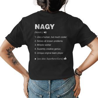 Nagy Definition Meaning Name Named _ Funny Womens Back Print T-shirt - Seseable