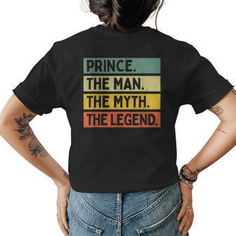 Prince The Man The Myth The Legend Funny Personalized Quote Gift For Mens Womens Back Print T-shirt - Seseable