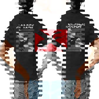 Retro Galapagos Islands Scuba Dive Vintage Dive Flag Diving Women's Crewneck Short Sleeve Back Print T-shirt - Thegiftio