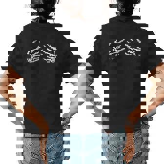 Skeletal Hands On Chest Breasts Witches Women's T-shirt Back Print | Mazezy