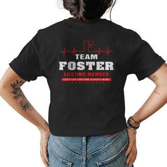 Team Foster Lifetime Member Surname Last Name Womens Back Print T-shirt - Seseable