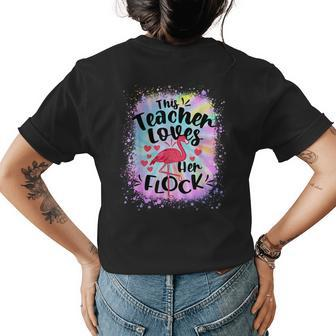 This Assistant Principal Loves Her Flock Flamingo Teacher Women's Crewneck Short Sleeve Back Print T-shirt - Thegiftio UK