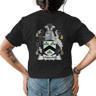 Underhill Coat Of Arms Family Crest Womens Back Print T-shirt - Seseable