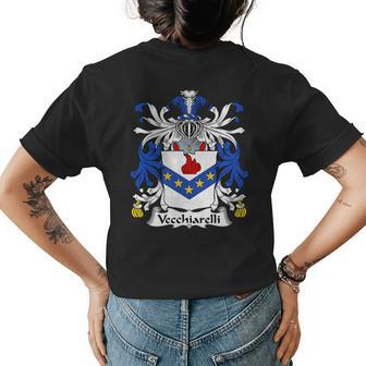 Vecchiarelli Coat Of Arms Family Crest Womens Back Print T-shirt - Seseable