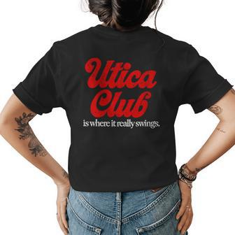 Womens Vintage Utica Club Vintage Beer Lover Gift Womens Back Print T-shirt | Mazezy