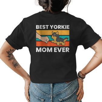 Yorkshire Terrier Dog Owner Mom Best Yorkie Mom Ever Womens Back Print T-shirt - Seseable