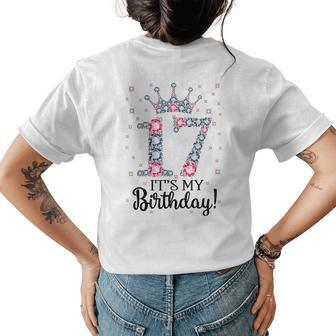 17 Its My Birthday 2005 17Th Bday Gift For N Girls Women's Crewneck Short Sleeve Back Print T-shirt - Thegiftio UK