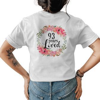93Rd Birthday 93 Years Old Loved Awesome Since 1928 Women's T-shirt Back Print | Mazezy