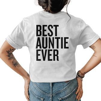 Best Aunt Ever Gif For Aunt From Niece Or Nephew Womens Back Print T-shirt - Seseable
