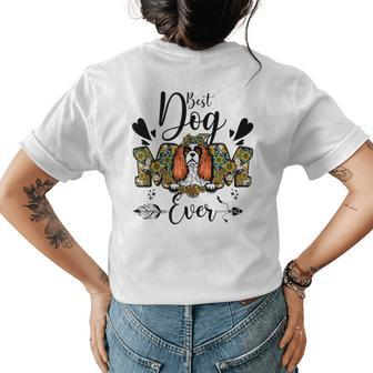 Best Dog Mom Ever Cute Cavalier King Charles Dog Lover Womens Back Print T-shirt - Seseable