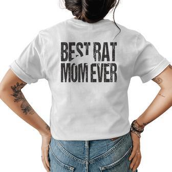 Best Rat Mom Ever Vintage Pet Rat Lover Gift Womens Back Print T-shirt - Seseable