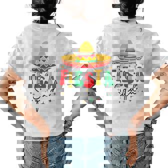 Funny Fiesta Squad Cinco De Mayo Mexican Fiesta 5 De Mayo Women's Crewneck Short Sleeve Back Print T-shirt - Thegiftio