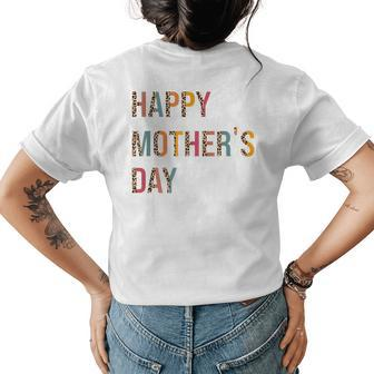 Happy Mothers Day For Mom Mommy Grandma Womens Women's Crewneck Short Sleeve Back Print T-shirt - Thegiftio UK