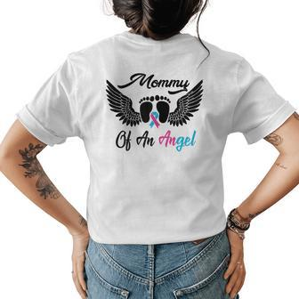 Mommy Of An Angel Miscarriage Infant Loss Mom Women's T-shirt Back Print | Mazezy