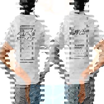 Parker Knoll Napa Valley Wine Vineyard Cute Chardonnay Womens Back Print T-shirt | Mazezy