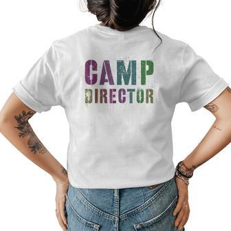 Rockin Camp Director Camping Host Chaos Coordinator Sign Womens Back Print T-shirt - Seseable