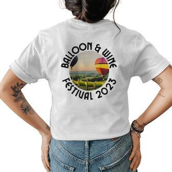 Temecula Valley Ballon And Wine Festival 2023 Womens Back Print T-shirt | Mazezy