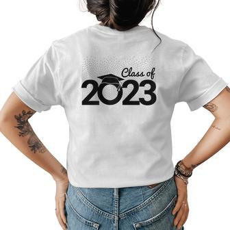 Womens Senior Graduation Gift For Him Her Class Of 2023 High School Womens Back Print T-shirt | Mazezy