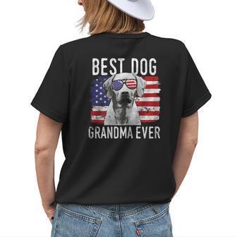 American Flag Best Dog Grandma Ever Rhodesian Ridgeback Usa Women's T-shirt Back Print | Mazezy