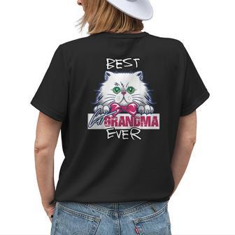 Animal Cat Lover Best Cat Grandma Ever Women's T-shirt Back Print | Mazezy
