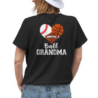 Ball Grandma Baseball Basketball Football Women's T-shirt Back Print | Mazezy