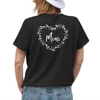 Beautiful Mimi In Floral Heart Mimi Grandma Of Love Women's T-shirt Back Print | Mazezy