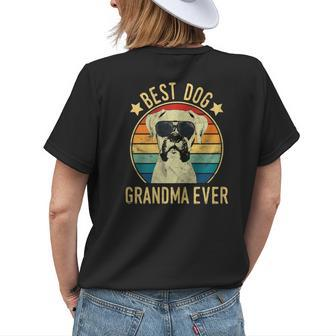 Best Dog Grandma Ever Boxer Mothers Day Gift For Womens Womens Back Print T-shirt - Seseable