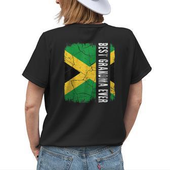 Best Jamaican Grandma Ever Jamaica Flag Mothers Day Womens Back Print T-shirt - Seseable