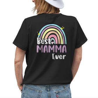 Best Mamma Ever Boho Rainbow Funny Mothers Day Mommy Grandma Womens Back Print T-shirt - Seseable