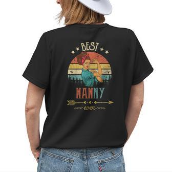 Best Nanny Ever Women Rosie Vintage Retro Decor Grandma Womens Back Print T-shirt - Seseable