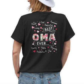 Best Oma Ever Funny First Time Grandma Mothers Day Womens Back Print T-shirt - Seseable