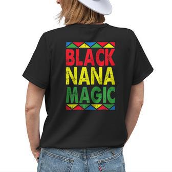Black Nana Magic Cool African American Grandma Women's T-shirt Back Print | Mazezy