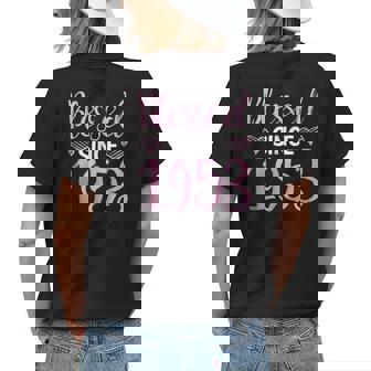 Blessed Since 1953 65Th Birthday For Grandma Women's T-shirt Back Print | Mazezy