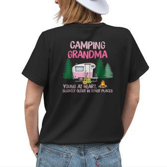 Camping Grandma Young At Heart Slight Older In Other Places Women's T-shirt Back Print | Mazezy