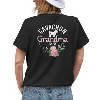 Cavachon Grandma Womens Cavachon Dog Lover Christmas Women's T-shirt Back Print | Mazezy