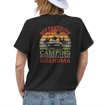 My Favorite Camping Buddies Call Me Grandma Fathers Day Women's T-shirt Back Print | Mazezy