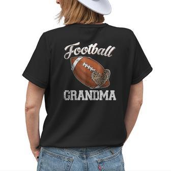 Football Grandma Leopard Ball Women's T-shirt Back Print | Mazezy