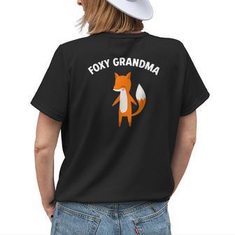 Foxy Grandma Fox Pun Joke Women's T-shirt Back Print | Mazezy