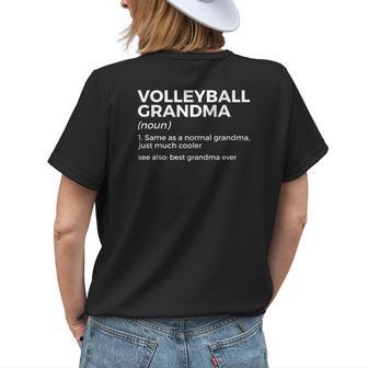 Funny Volleyball Grandma Definition Best Grandma Ever Womens Back Print T-shirt - Seseable