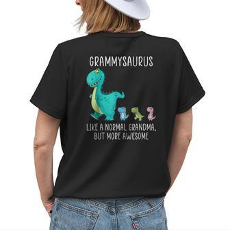 Grammysaurus Like A Normal Grandma But More Awesome Women's T-shirt Back Print | Mazezy
